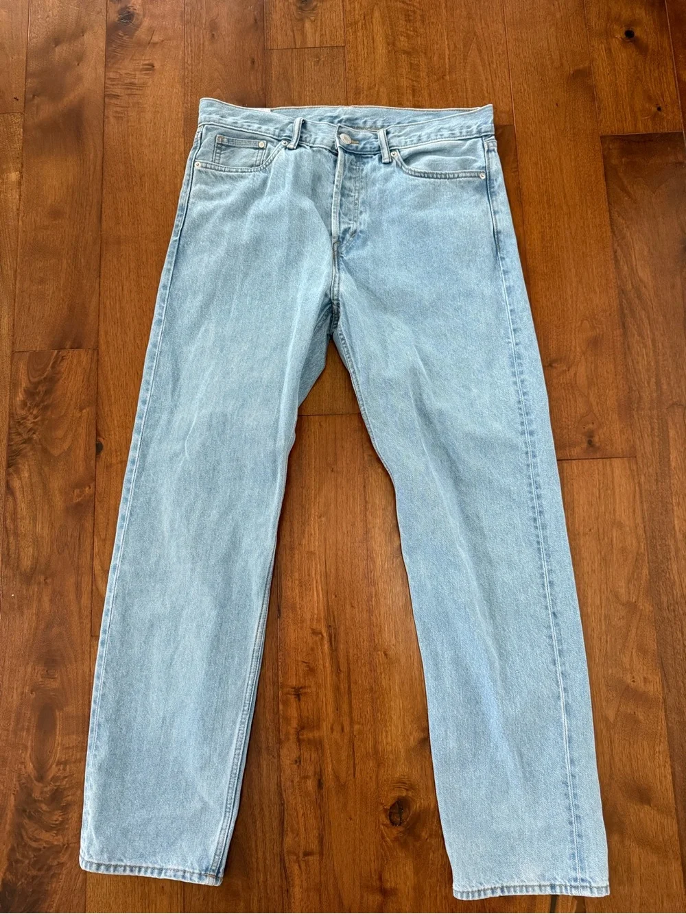 H&M Relaxed Light Blue Straight-Leg Men's Jeans